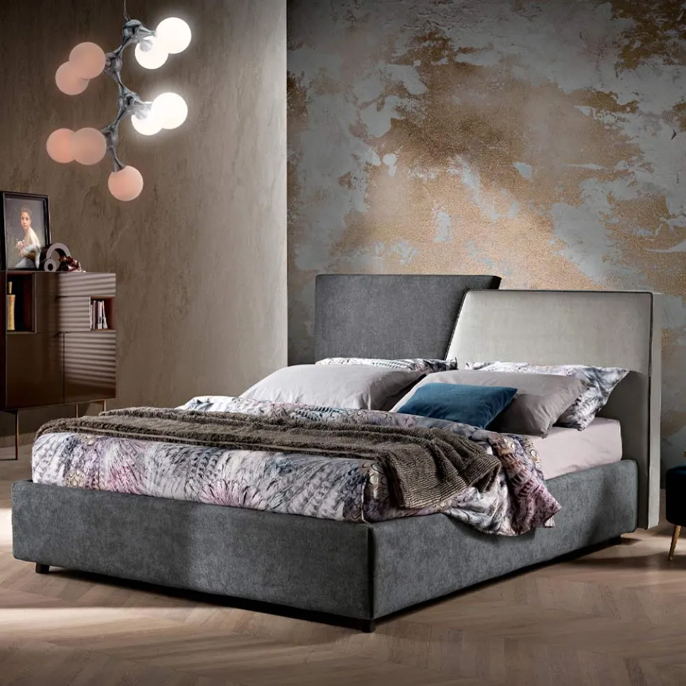 Modernes, gepolstertes oder glattes Doppelbett-Design - Aftamo