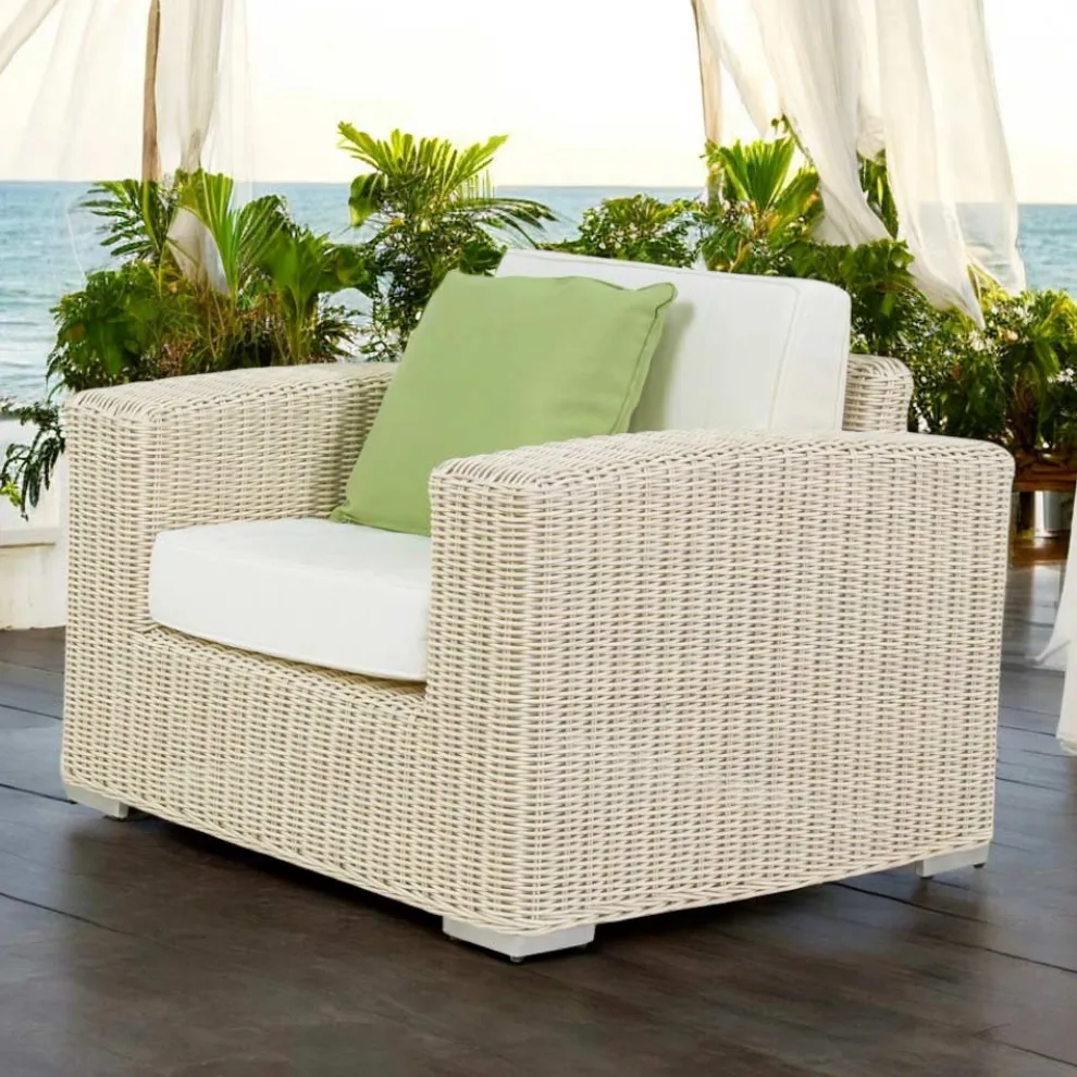 Gartensessel aus handgeflochtenem Polyrattan - Yoko