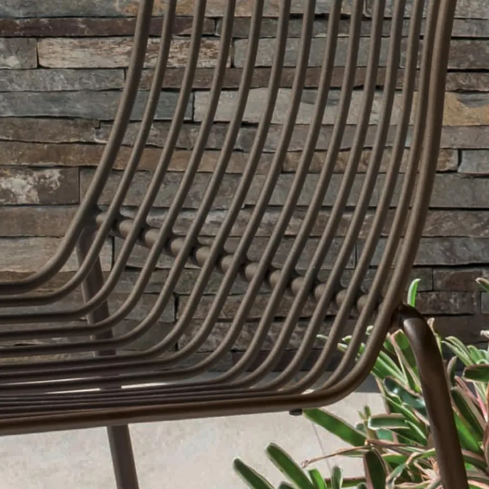 Stapelbarer Gartenstuhl aus Metall Made in Italy 2 Stück - Giuliana