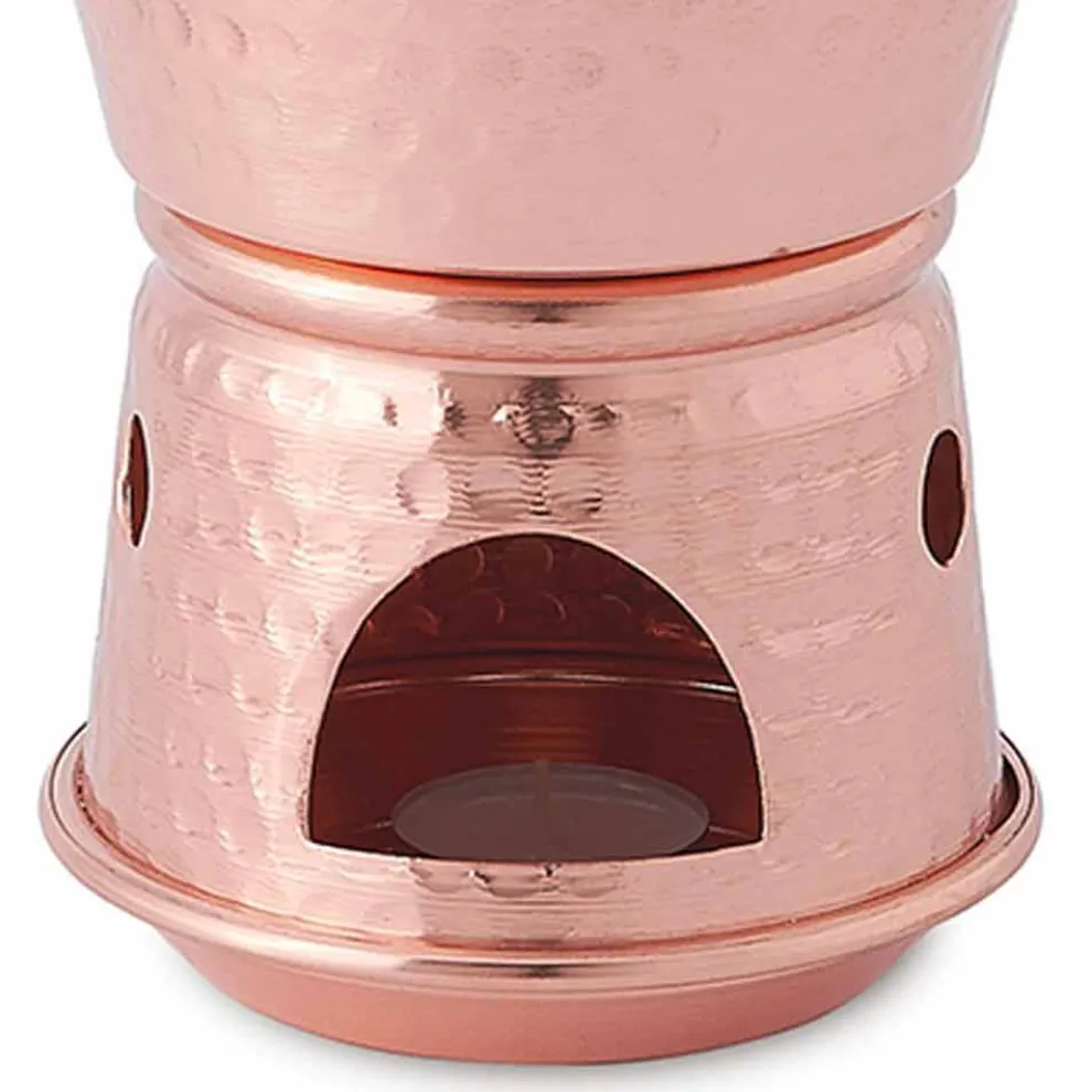 Handverzinnte Kupferpfanne mit Griffen und Boden 14 cm - Gianmatteo