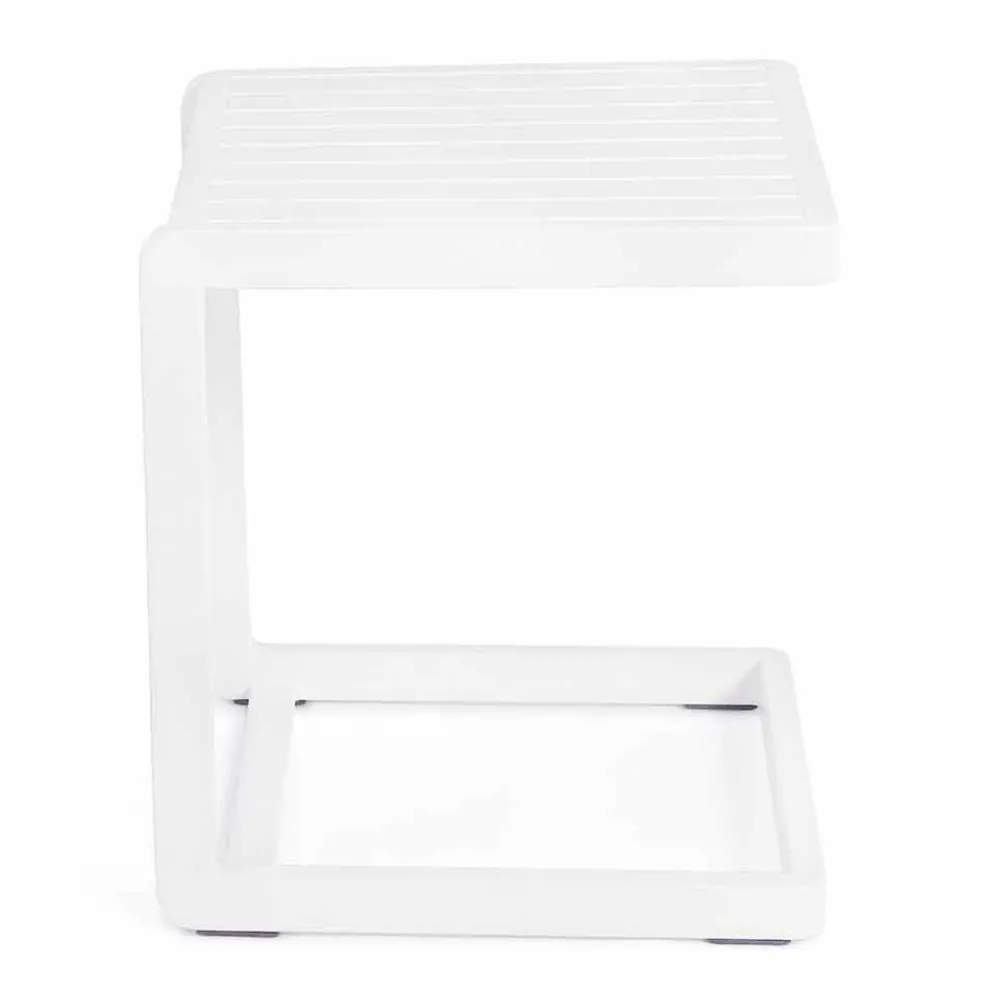 Garten Couchtisch aus lackiertem Aluminium, Homemotion, 2 Stück - Rodric