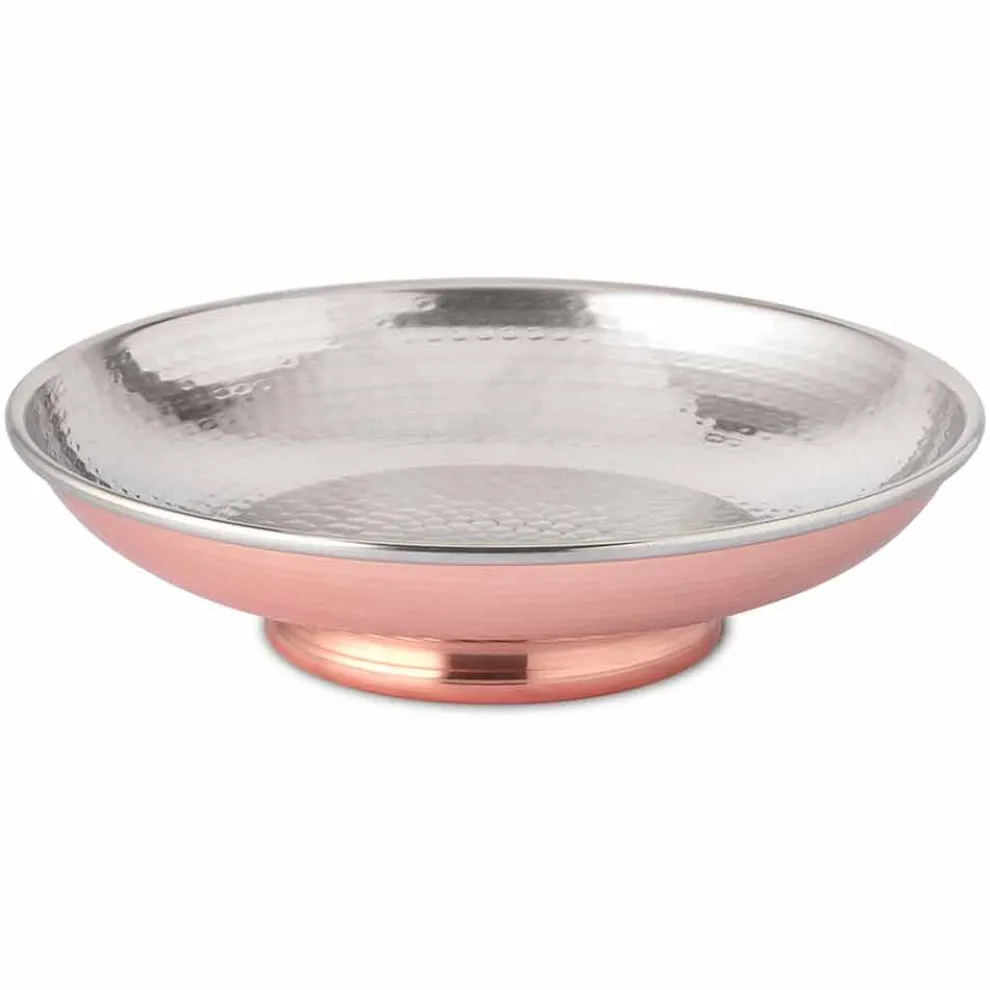 Design Tisch Obstschale Handgeschlagenes Kupfer Tafelaufsatz 28 cm - Terraemare
