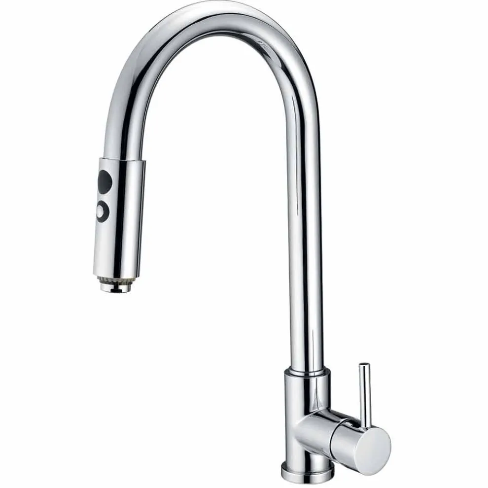 Küchenspülenmischer mit verstellbarem Schlauch und Handbrause Made in Italy - Cormo