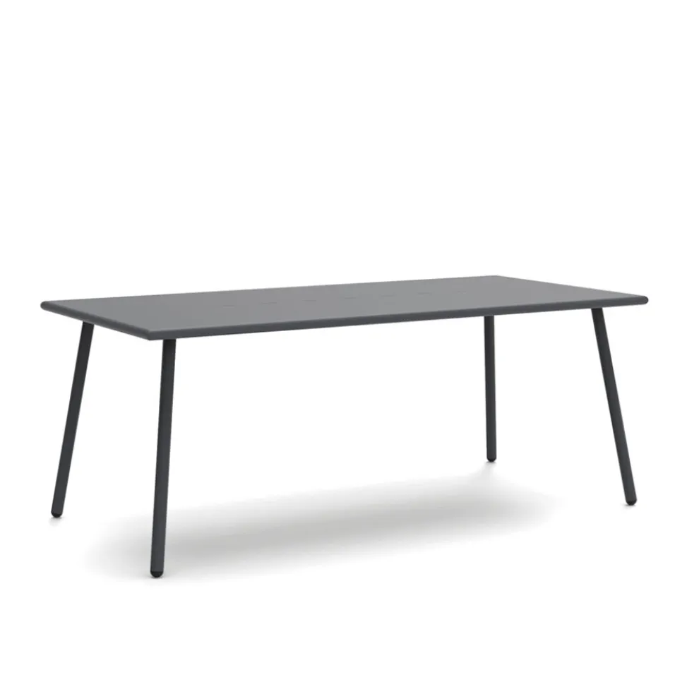 Rechteckiger Esstisch für den Außenbereich aus verzinktem Stahl Made in Italy - Elvia