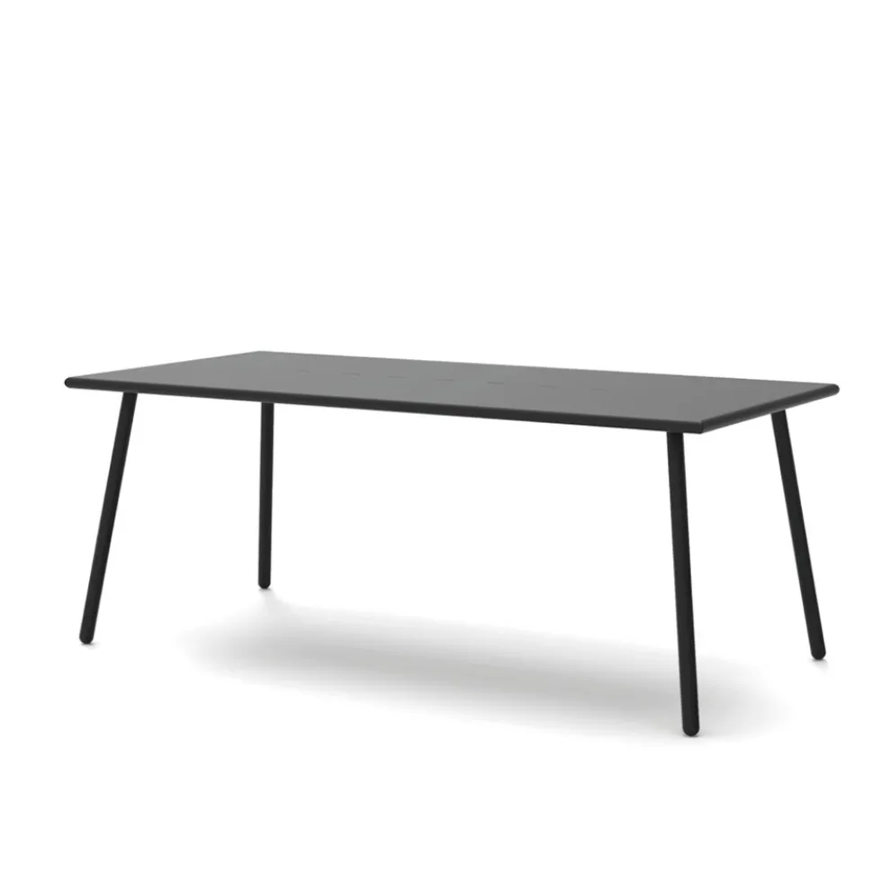 Rechteckiger Esstisch für den Außenbereich aus verzinktem Stahl Made in Italy - Elvia