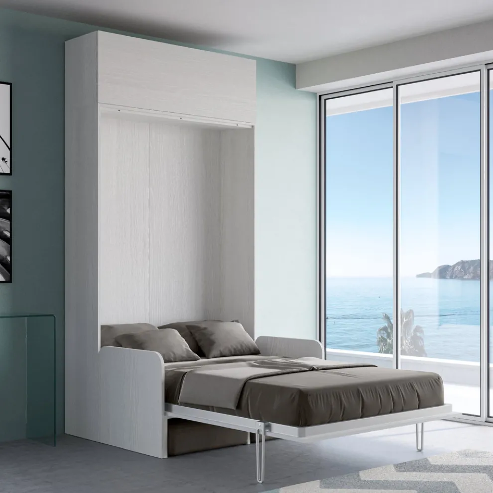 Vertikales Klappbett mit Sofa und Wandeinheit - Magiccompare