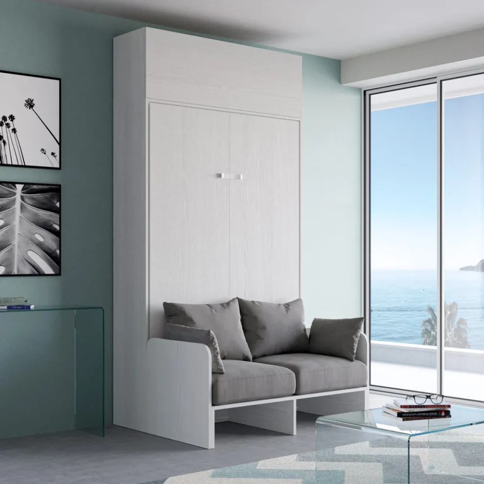 Vertikales Klappbett mit Sofa und Wandeinheit - Magiccompare