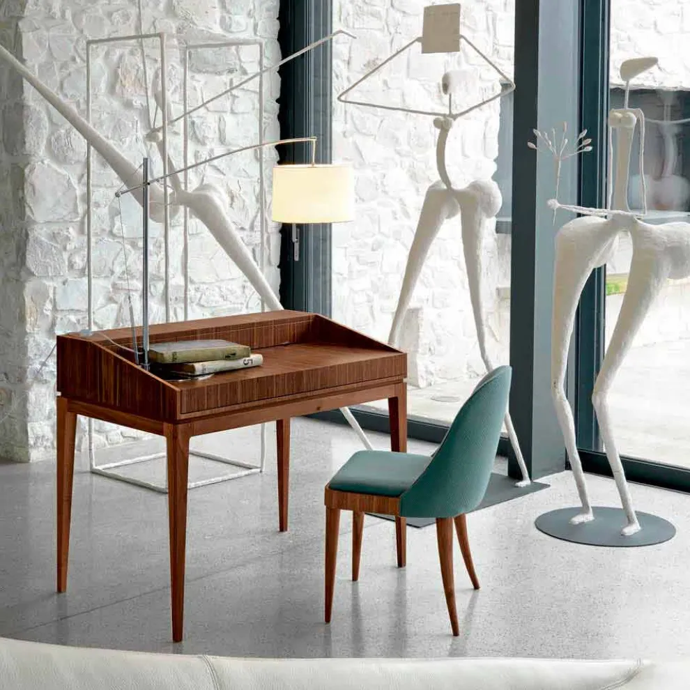 Schreibtisch aus Nussholz in modernem Design, L105xP65cm Acario