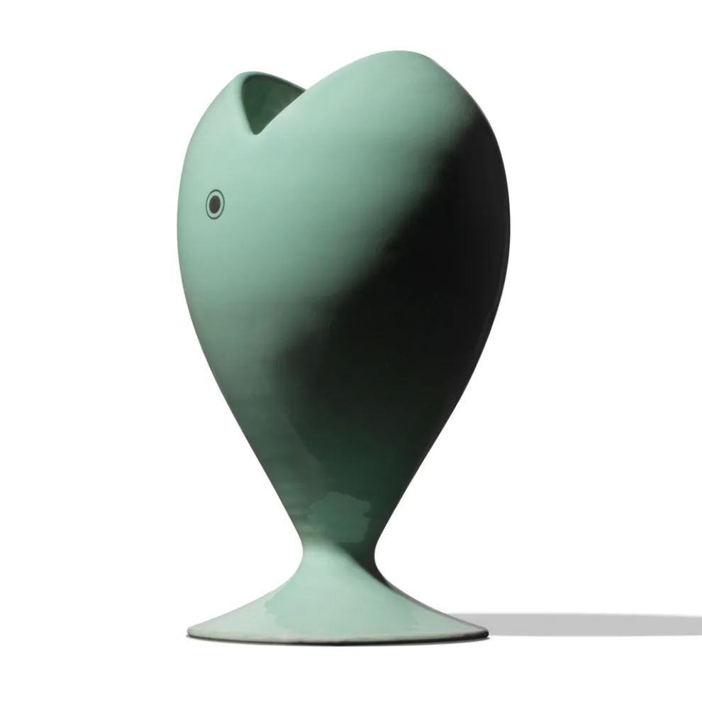 Moderne handwerkliche Keramik-Blumenvase Made in Italy - Seebrasse