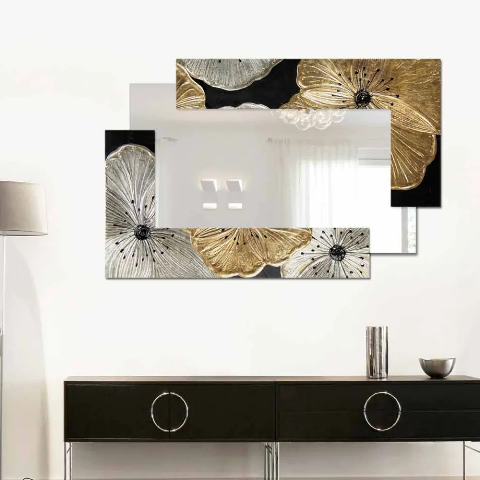 Wandspiegel in modernem Design Petunia Oro Scomposto Klein