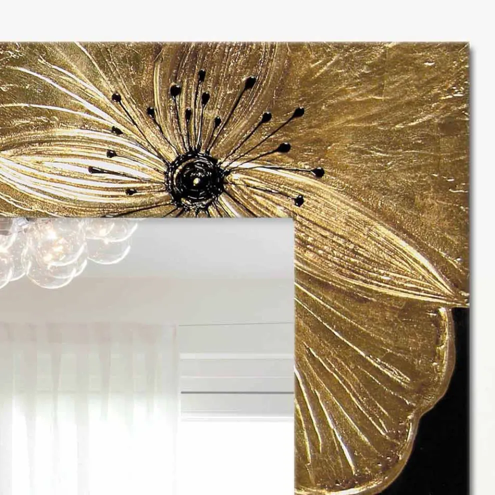 Wandspiegel in modernem Design Petunia Oro Scomposto Klein