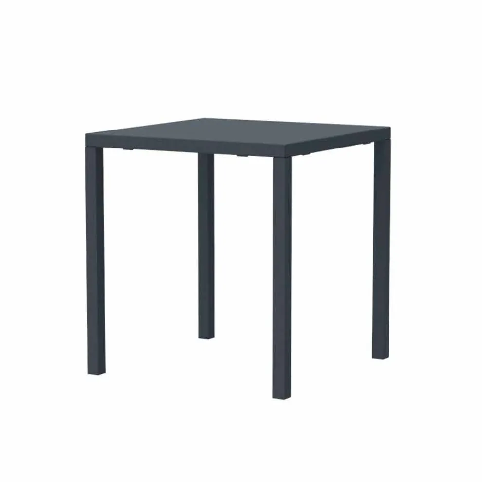 Moderner stapelbarer quadratischer Metall-Außentisch Made in Italy - Aila