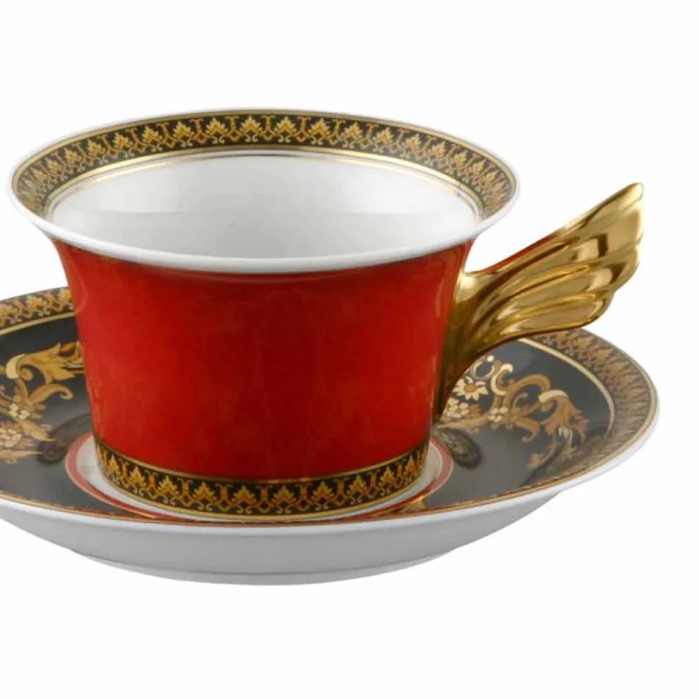 Rosenthal Versace Red Medusa Teetasse modernes Design Porzellan
