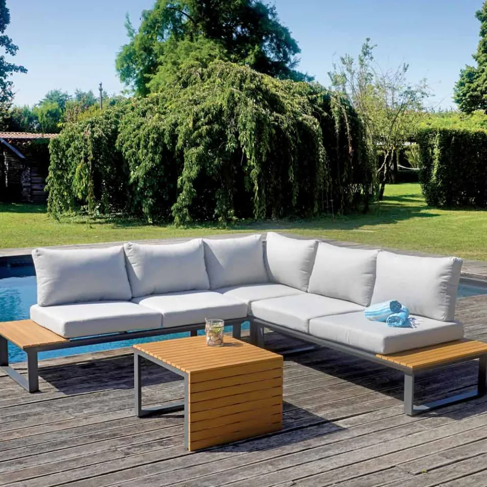 Gartenlounge bestehend aus 2 Sofas und Mitteltisch - Pippo