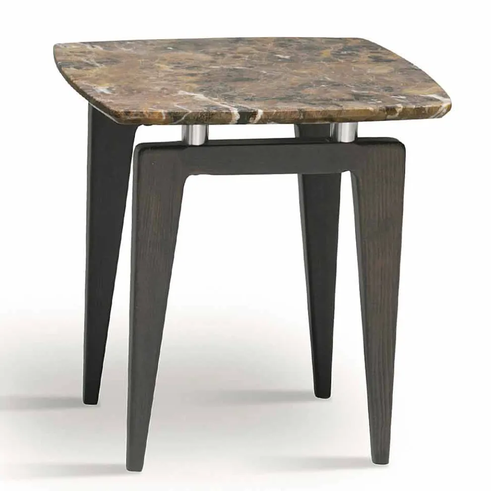 Marmor Nachttisch mit Holzstruktur, hohe Qualität Made in Italy - Raise