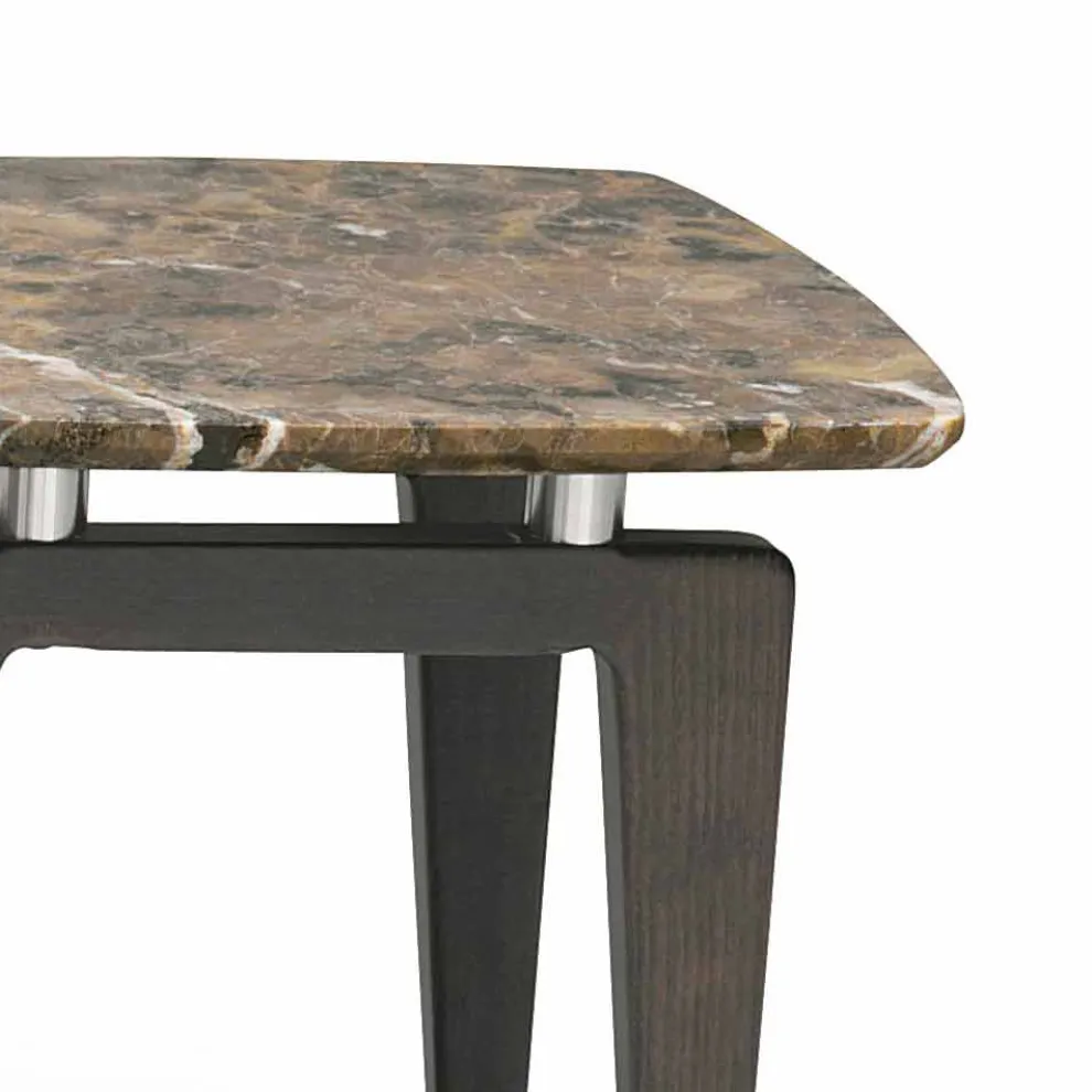 Marmor Nachttisch mit Holzstruktur, hohe Qualität Made in Italy - Raise