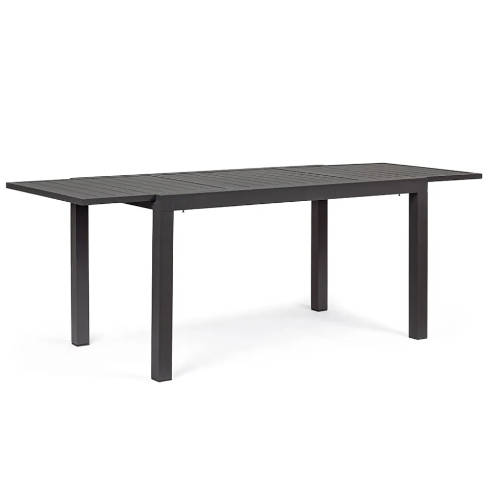 Ausziehbarer Gartentisch Bis 240 cm in Weiß oder Turteltaube Aluminium - Franz