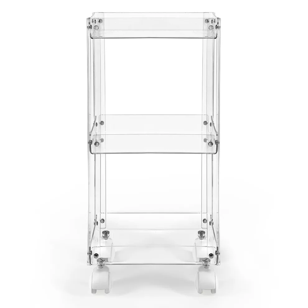 Servierwagen aus transparentem Plexiglas Made in Italy - Galatius