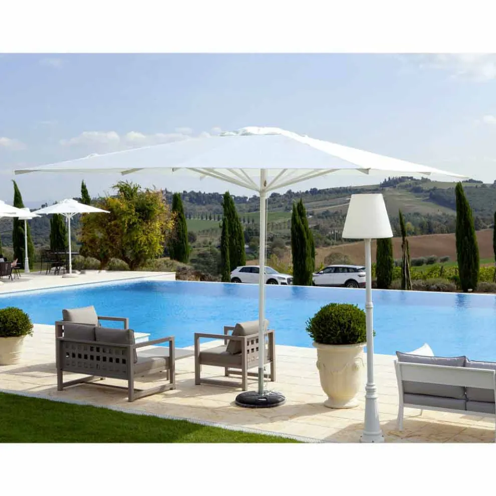 Gartenschirm aus Acrylgewebe und Aluminium Made in Italy - Solero