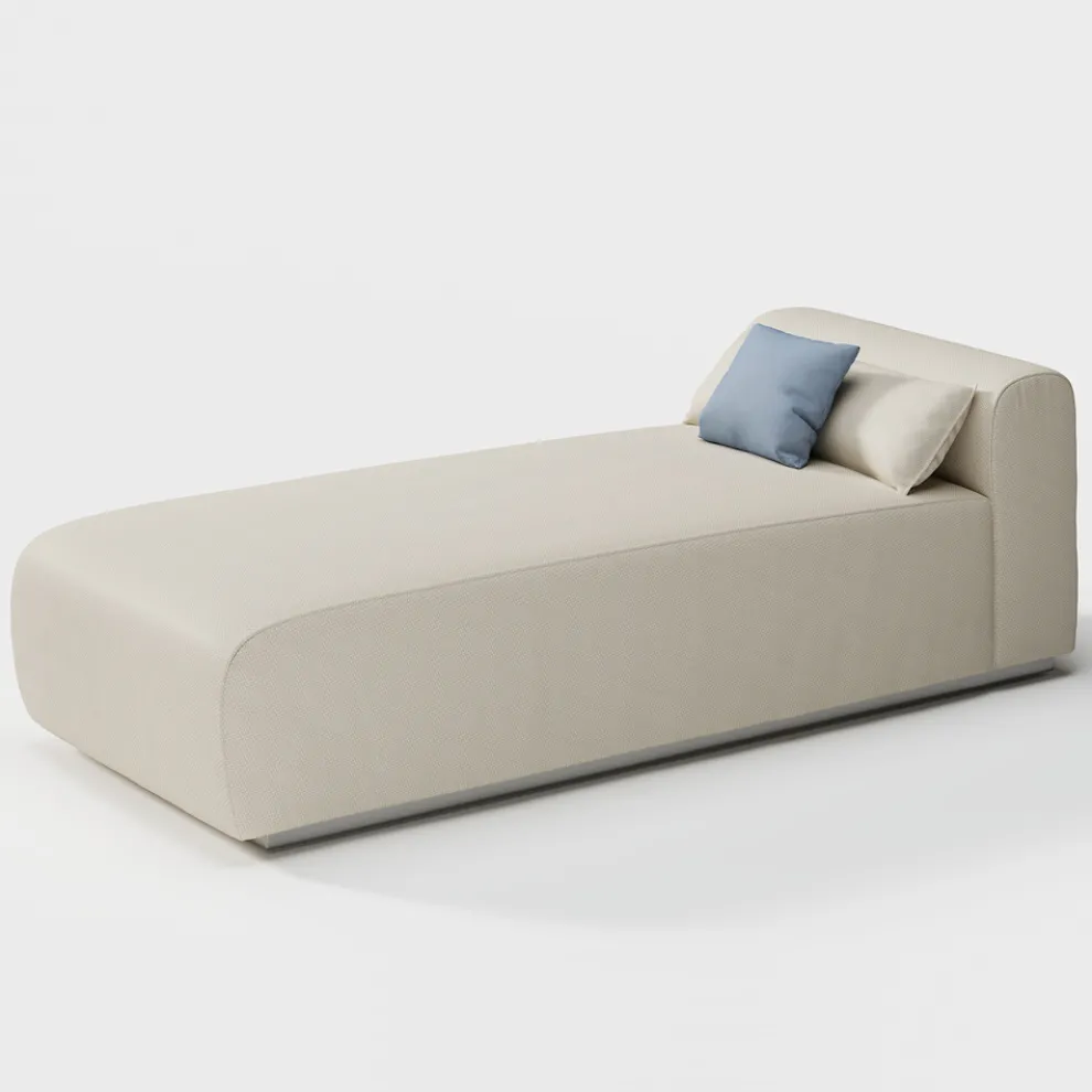 Outdoor-Sonnenliege mit Polsterung aus entwässerndem Gummi Made in Italy - Bahias