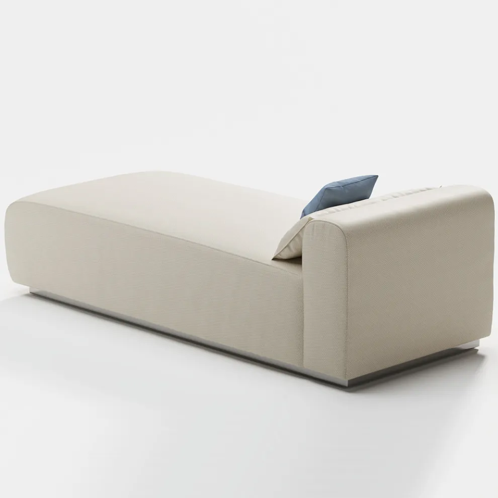 Outdoor-Sonnenliege mit Polsterung aus entwässerndem Gummi Made in Italy - Bahias