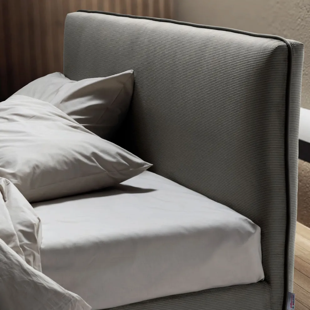 Doppelbett 160x190 mit bezogenem Kordelzug Made in Italy - Charme