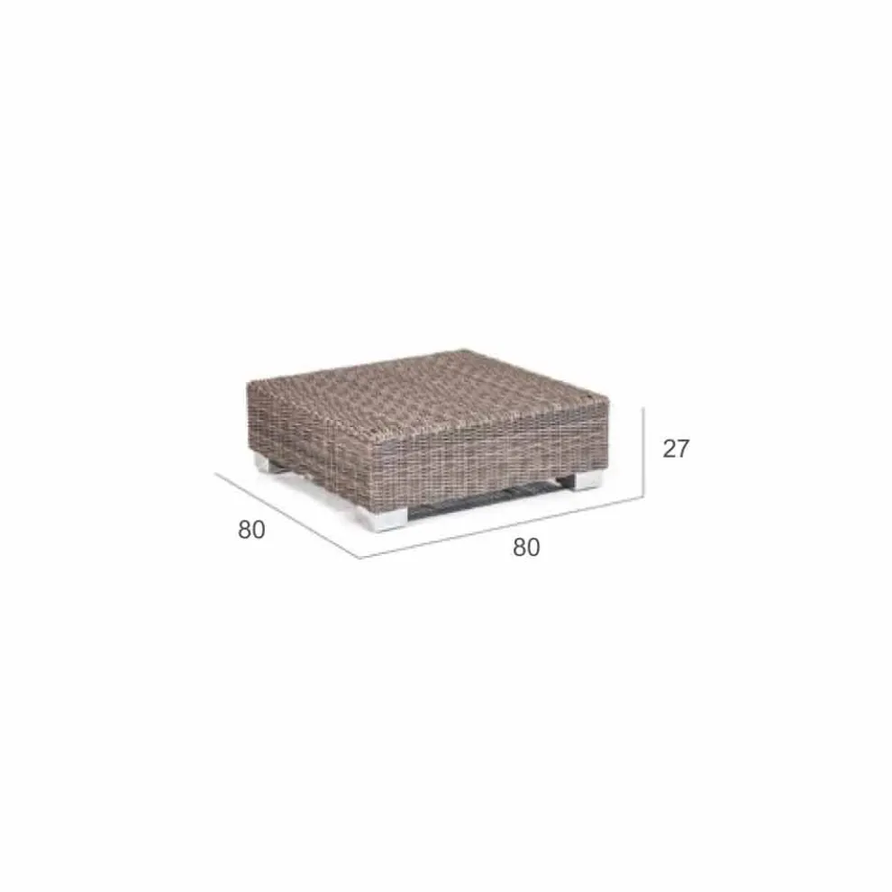 Polyrattan Outdoor Gartentisch Mark Design handgeflochten