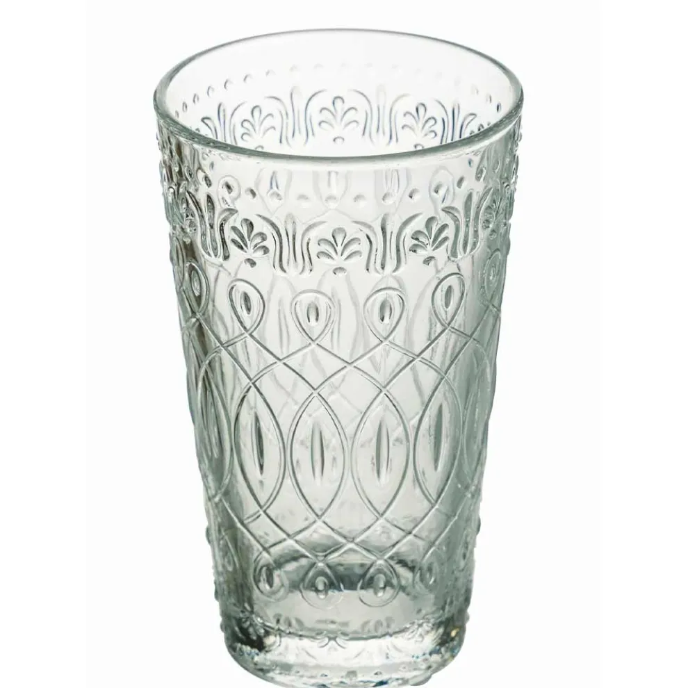 12 Getränkegläser aus dekoriertem transparentem Glas für Getränke - Marokkobisch