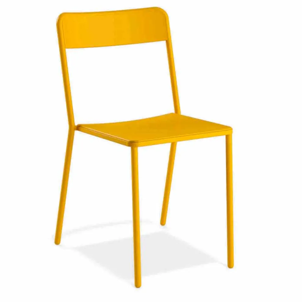 Metallstuhl Stapelbarer im Freien Hergestellt in Italien, 4 Stück - Xylia