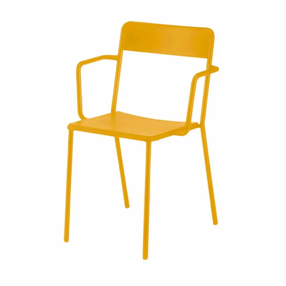 Metallstuhl Stapelbarer im Freien Hergestellt in Italien, 4 Stück - Xylia
