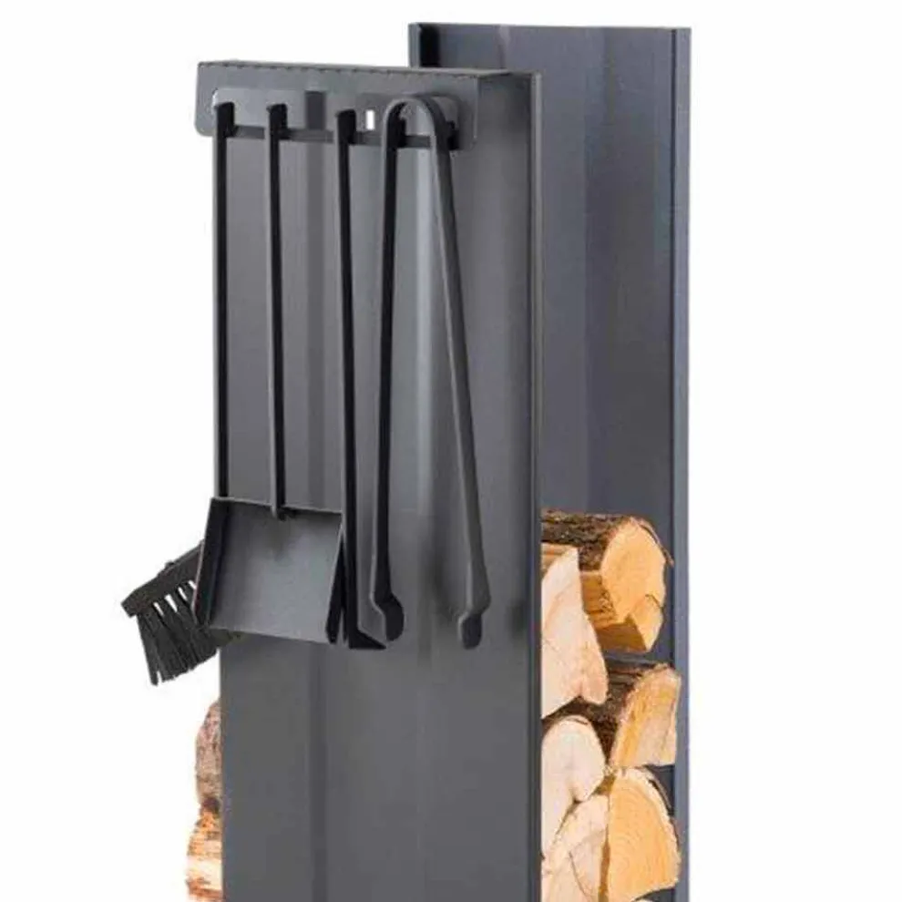 Design Brennholzhalter mit 4 Innenwerkzeugen Made in Italy - Janet