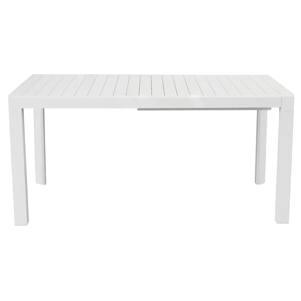 Ausziehbarer Tisch mit Schiebebeinen und Aluminium-Lattenrostplatte - Supernova