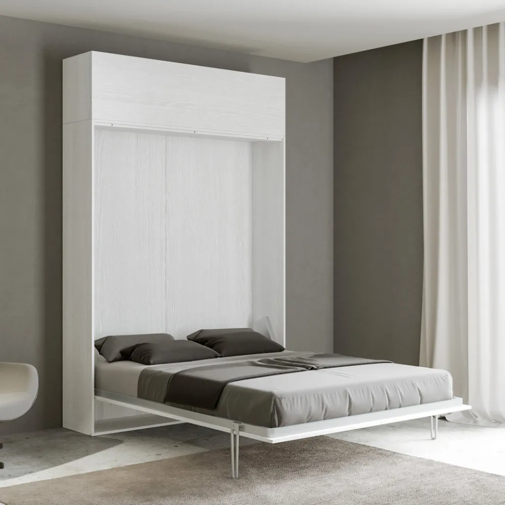 Queen-Size-Bett mit vertikalem Klappbett und Wandeinheit - Magiccompare