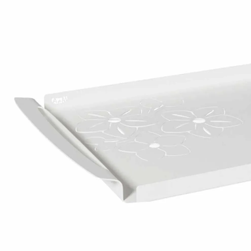 Serviertablett mit Blumen aus handgearbeitetem Eisen Made in Italy - Marken