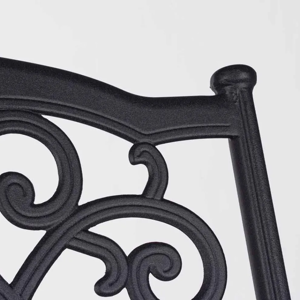 Stapelbarer Außenstuhl aus weißem oder anthrazitfarbenem Aluminium, 4 Stück - Ode