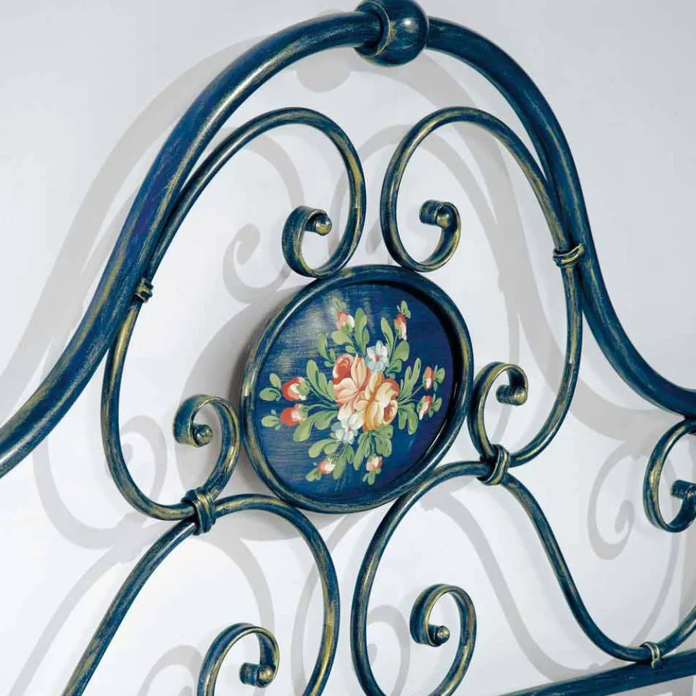 Bett 120x90 cm aus Schmiedeeisen Gloria Made in Italy