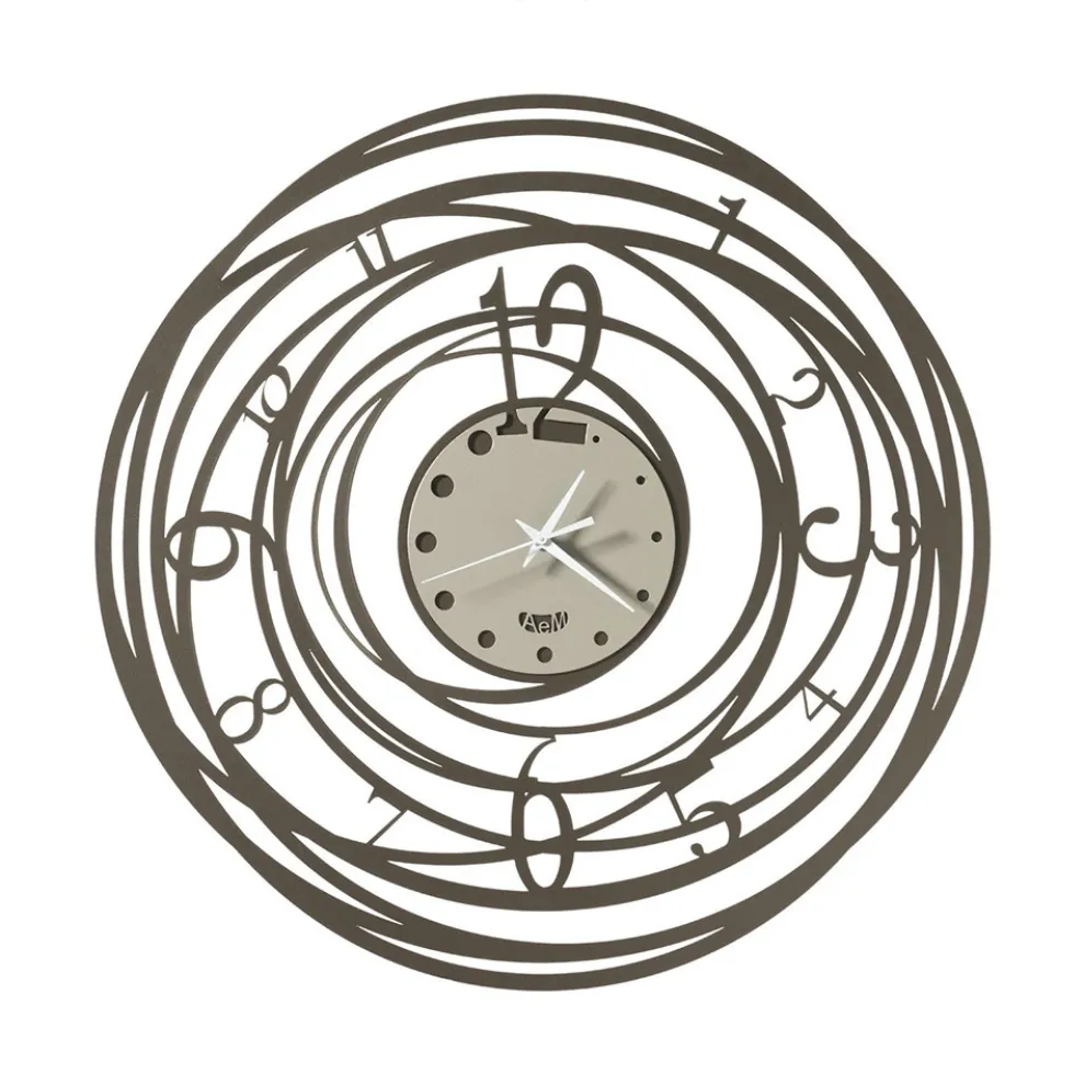 Runde Wanduhr in Eisen verziertem Design in 3 Farben - Doric