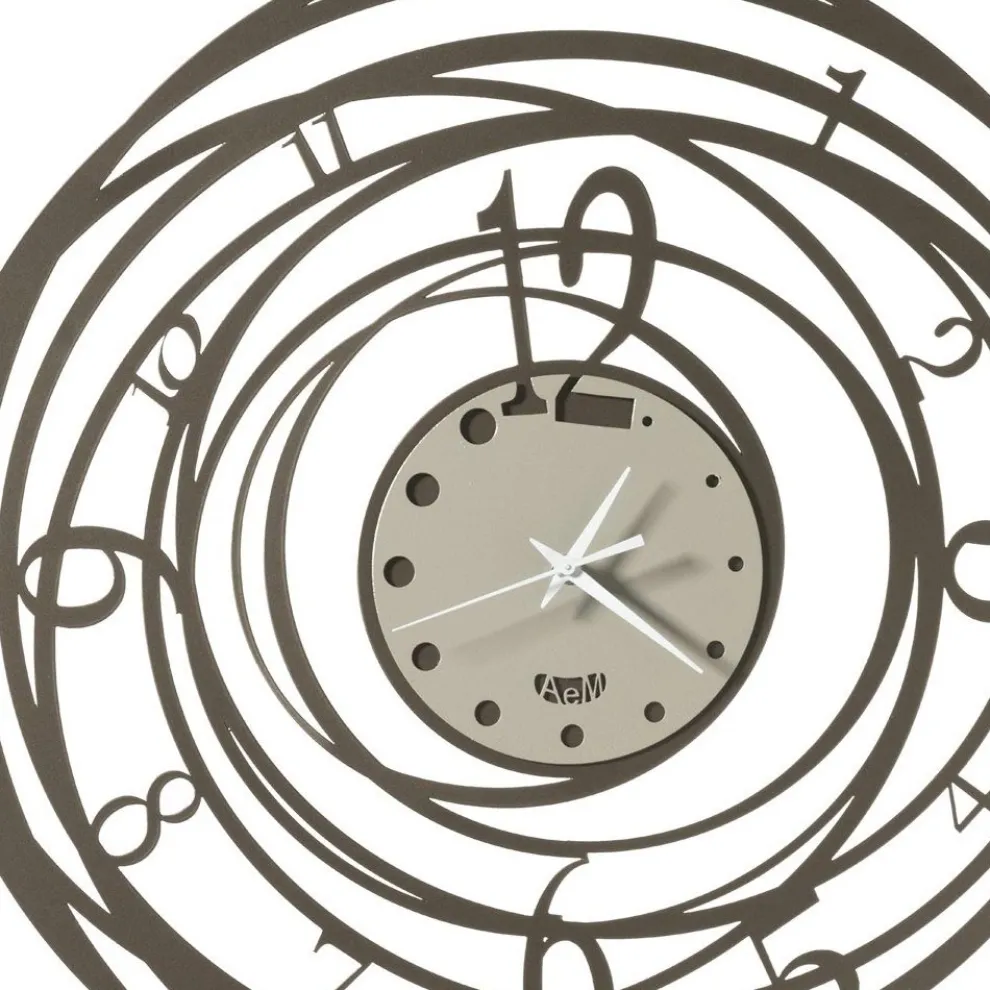 Runde Wanduhr in Eisen verziertem Design in 3 Farben - Doric