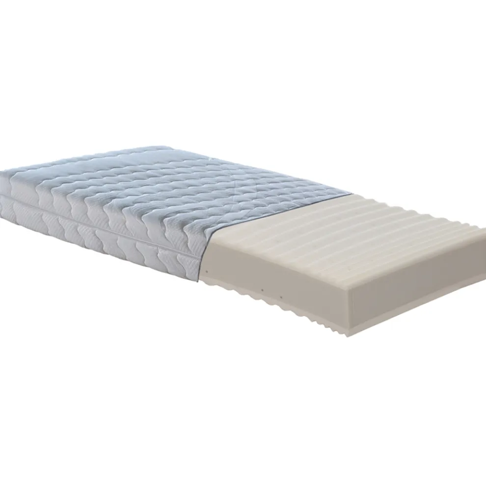 Quadratische und halbe Taschenfederkernmatratze mit Anti-Milben-Biofedern - Biosprings