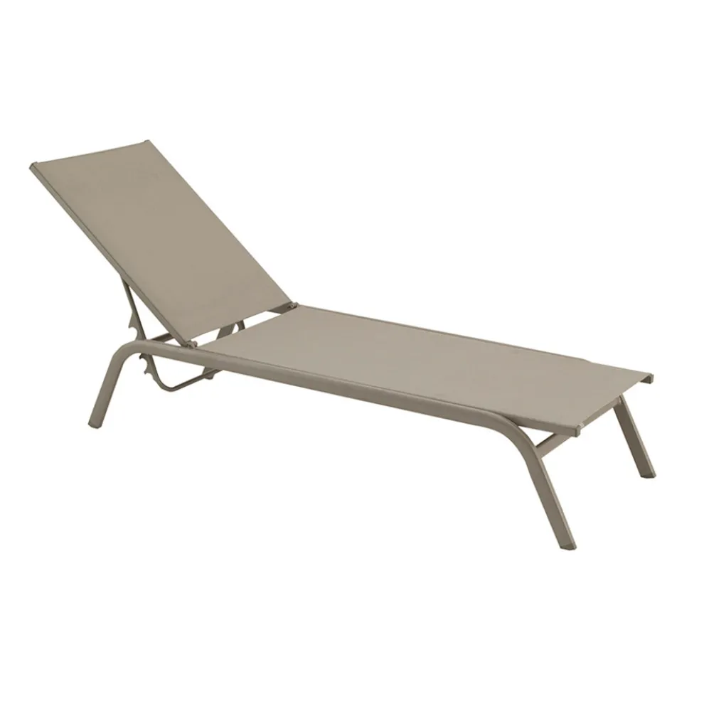 Gartenliegen aus lackiertem Aluminium und Textilene 2 Stück - Hase