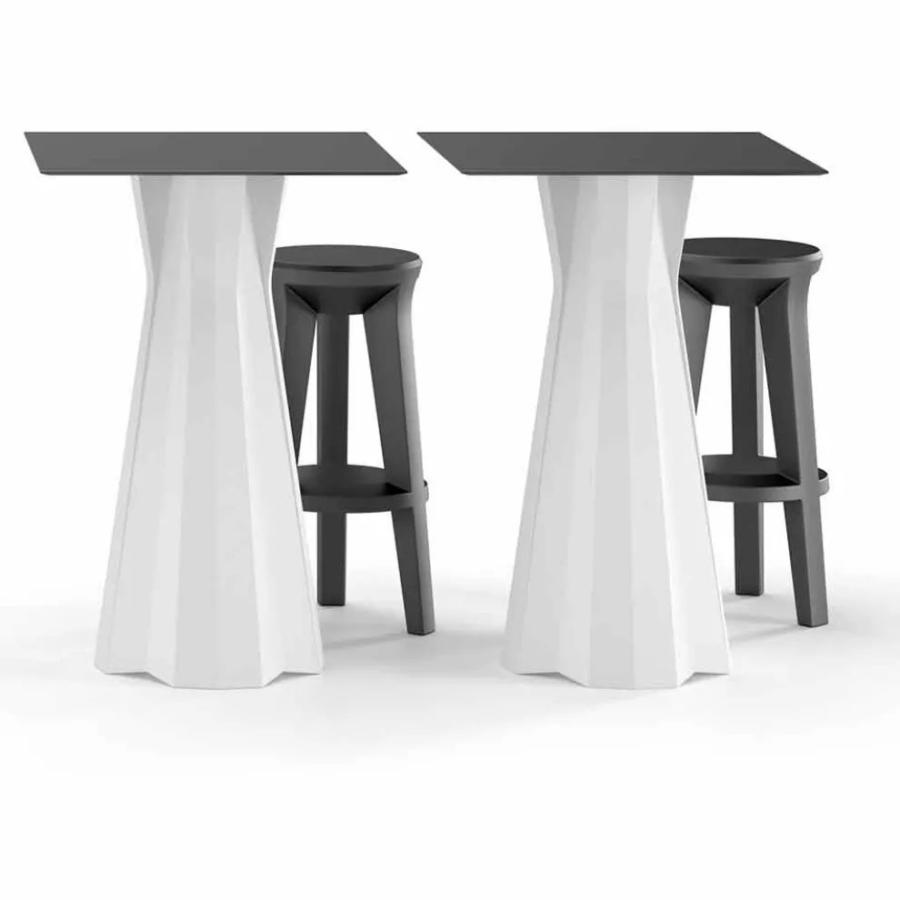 Hoher Tisch mit HPL-Platte und Polyethylenbasis Hergestellt in Italien - Tinuccia