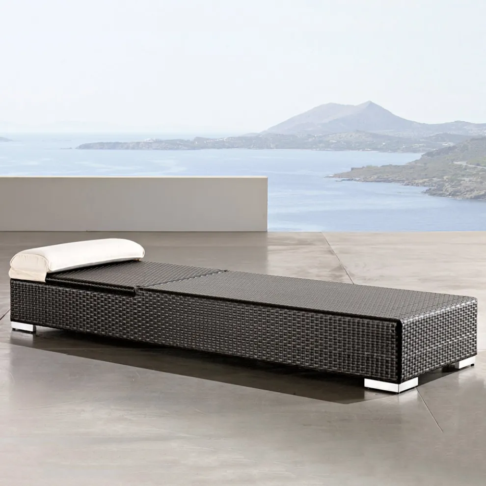 Gartenliege aus handgewebtem Polyrattan - Experia