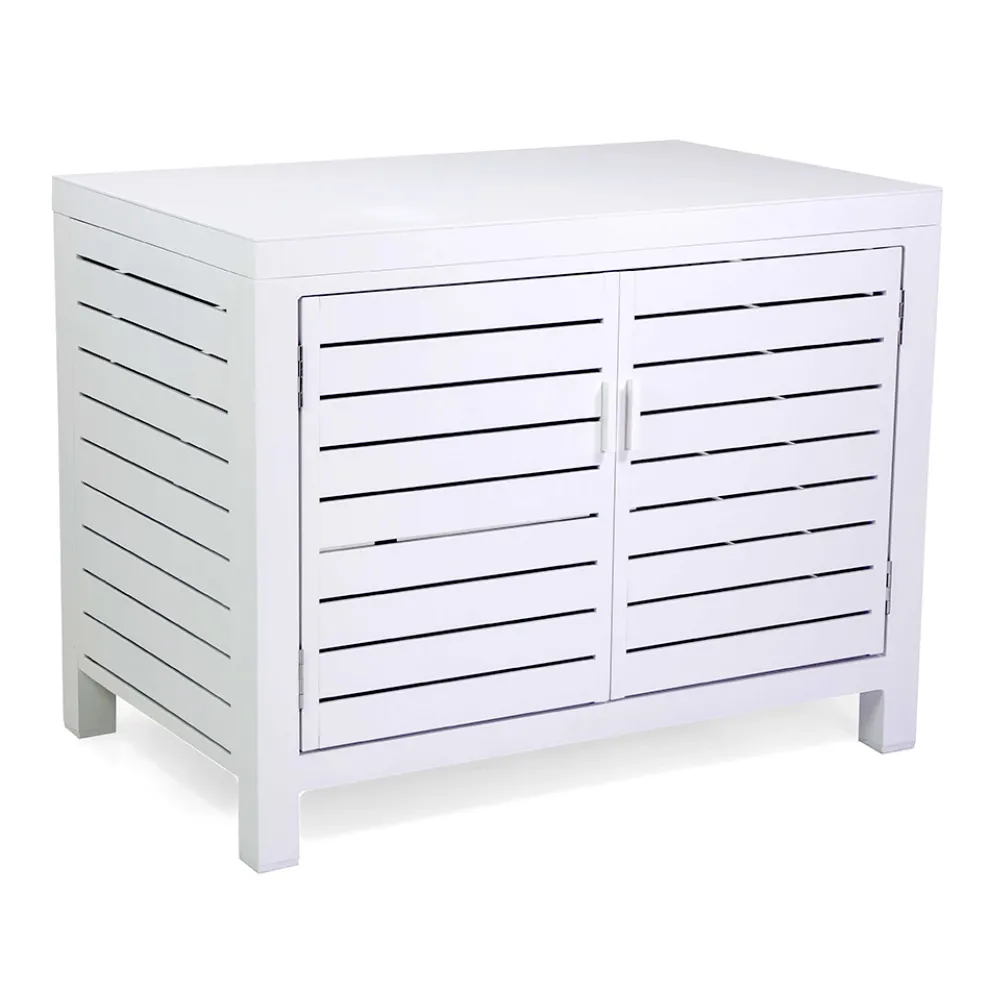 Outdoor-Schrank aus Aluminium mit verschiedenen Oberflächen - Kamera