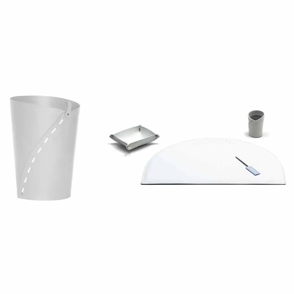 Bürokomplemente aus modernem, regeneriertem Leder Made in Italy - Meduna