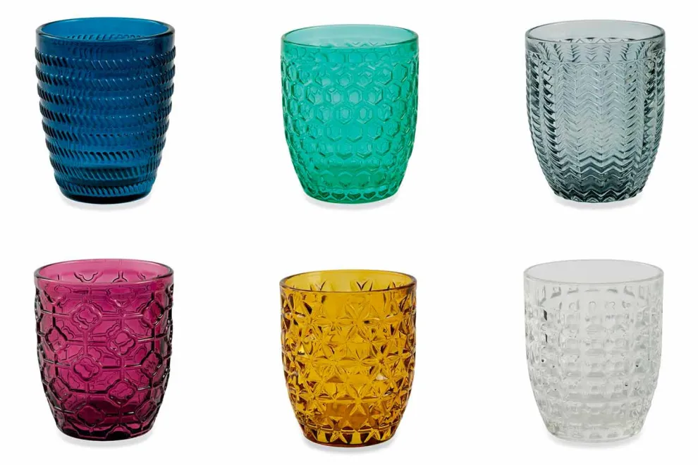 Moderne farbige Glas dekorierte Gläser, die Wasser 12 Stücke dienen - mischen