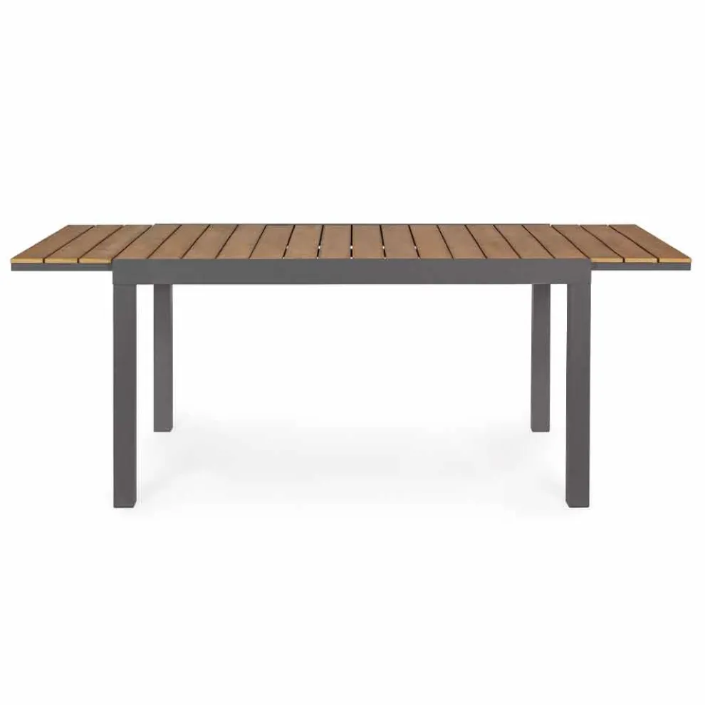 Ausziehbarer Tisch im Freien Bis zu 200 cm mit Platte aus Teakholz - Bobel-Finish