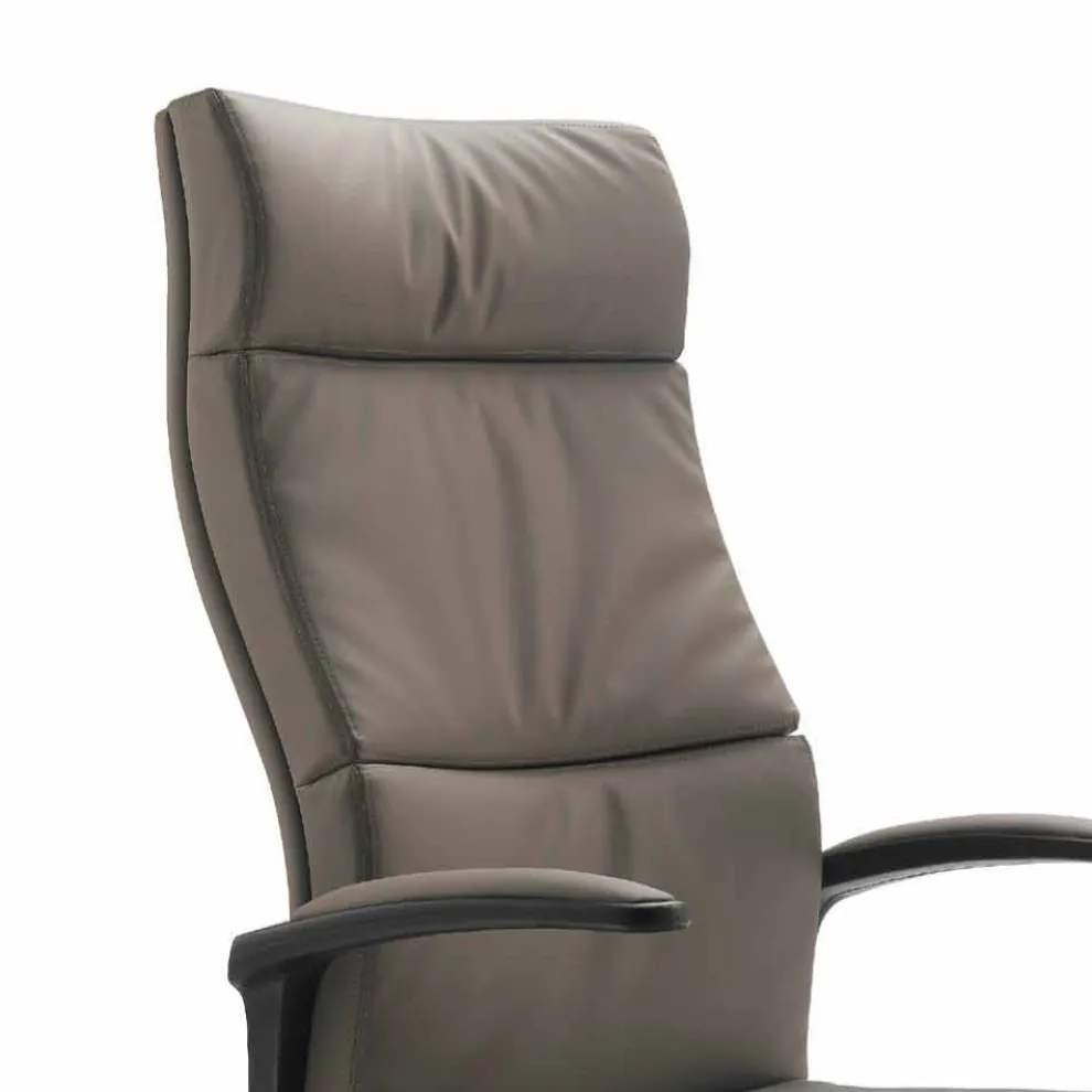 Bürosessel in modernem Design aus Leder Edda