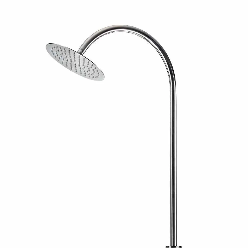 Außenduschsäule aus verchromtem Stahl mit Mixer Made in Italy - Norton