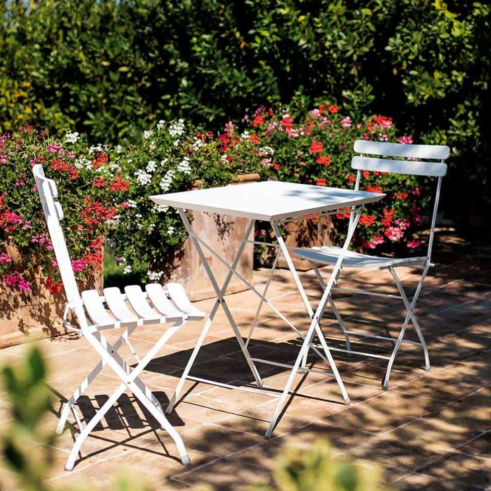 Made in Italy Klappbarer Außenstuhl aus lackiertem Metall, 4 Stück - Lori