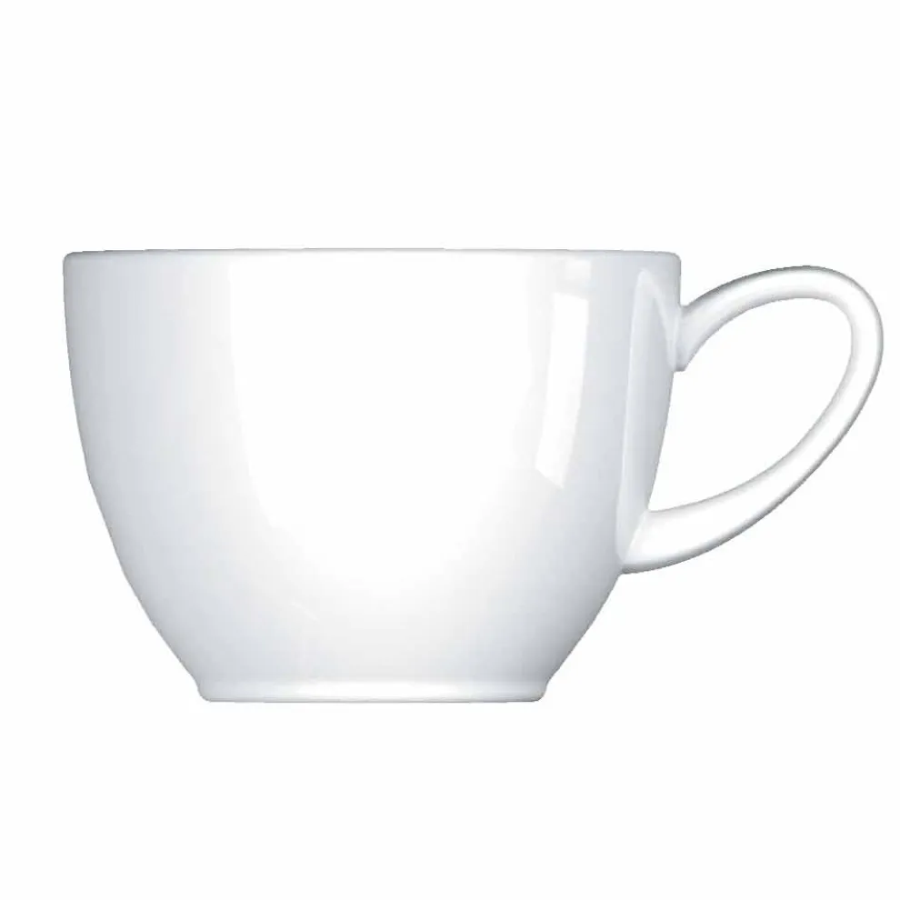 Komplettes Teeservice Modernes Design aus weißem Porzellan 14 Stück - Teleskop